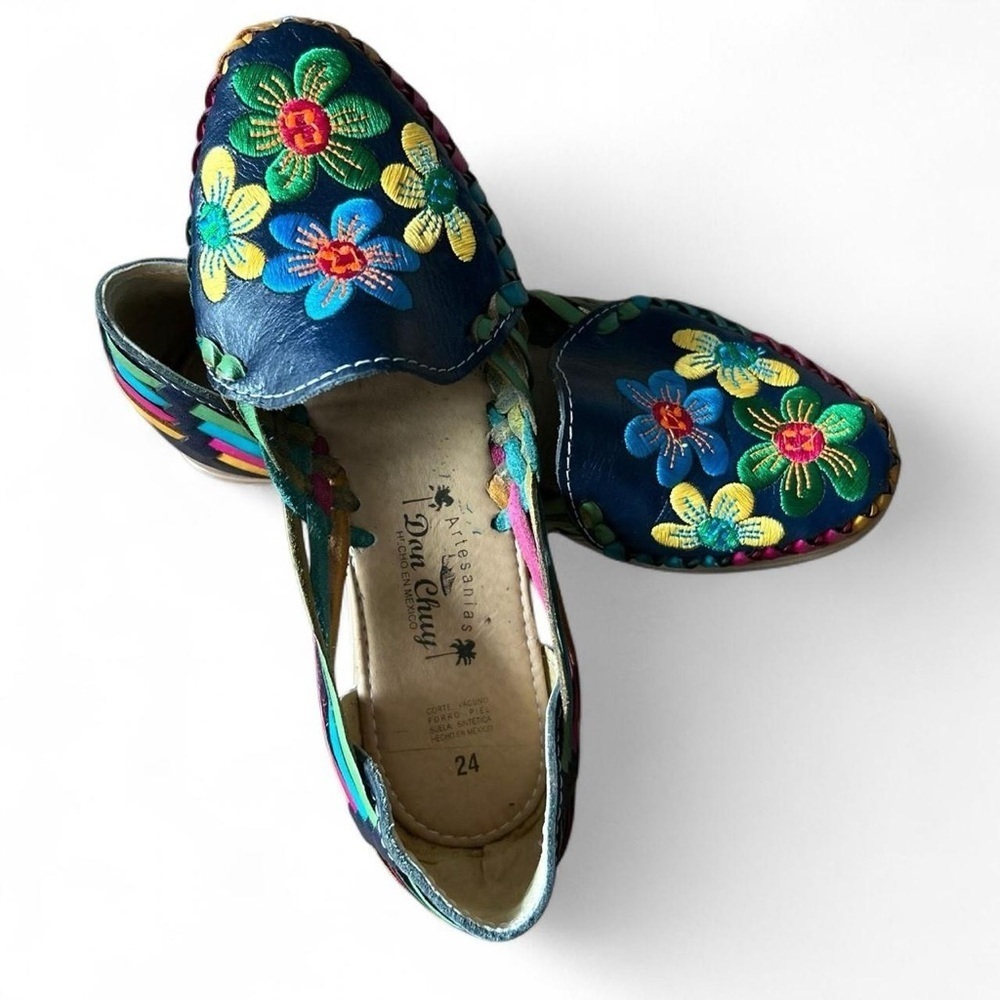 Don Chuy Artesanías Handcrafted Leather Shoes – Size 24 (US 7) – Like New